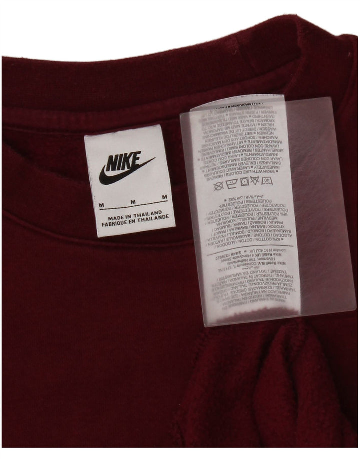 Nike Mens Sweatshirt Jumper Medium Burgundy Cotton