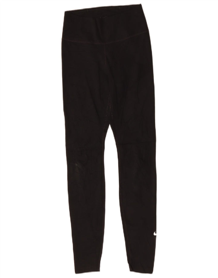 Nike Womens Leggings UK 6 XS Black Polyester