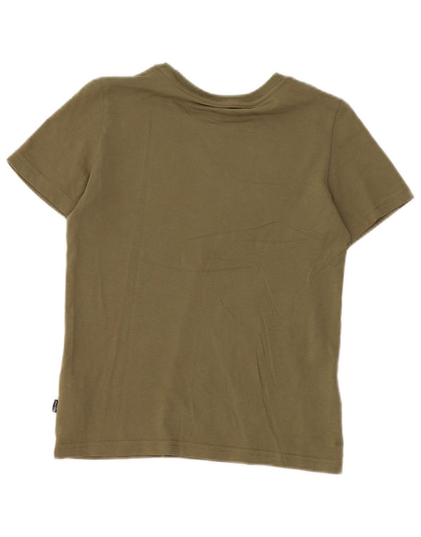 Puma Boys Graphic T-Shirt Top 9-10 Years Green Cotton