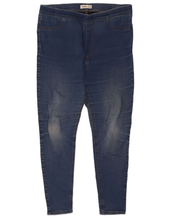 Marks & Spencer Womens Legging Jeans UK 16 Large W34 L27 Blue Cotton