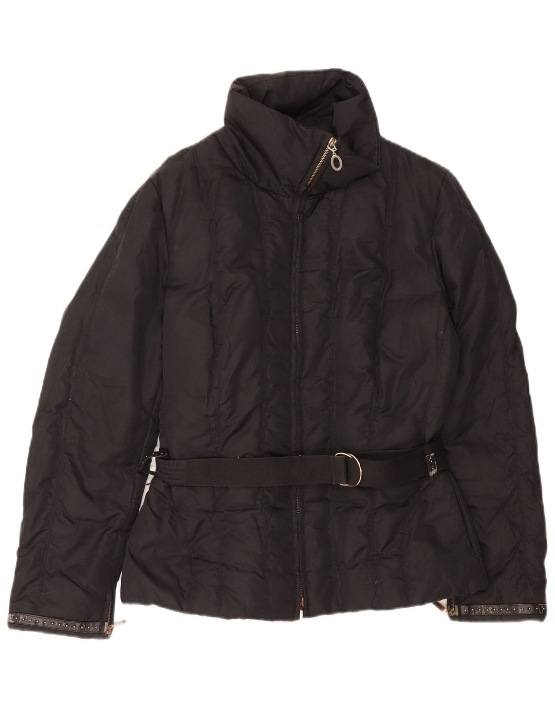 Trussardi Womens Padded Jacket IT 48 XL Black Polyamide