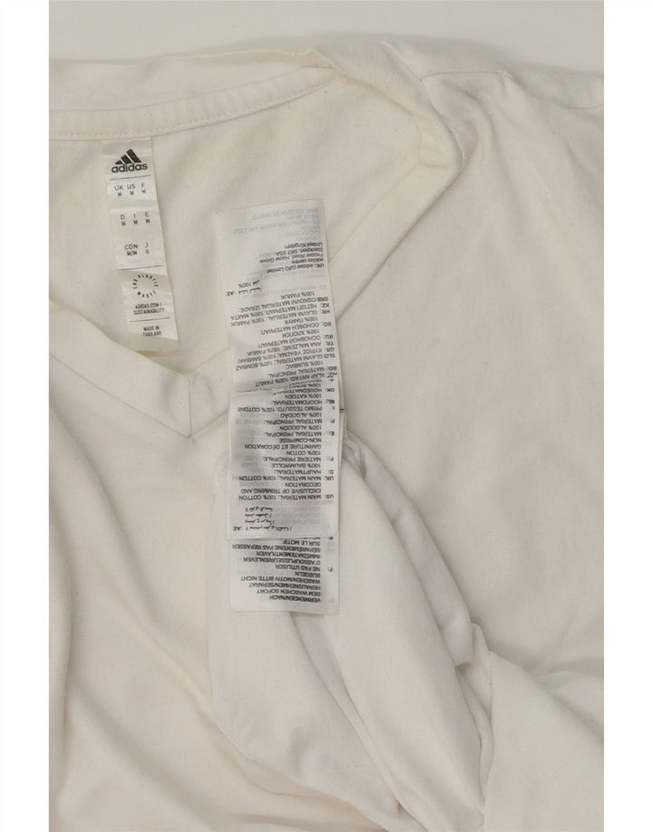 ADIDAS Mens T-Shirt Top Medium White Cotton