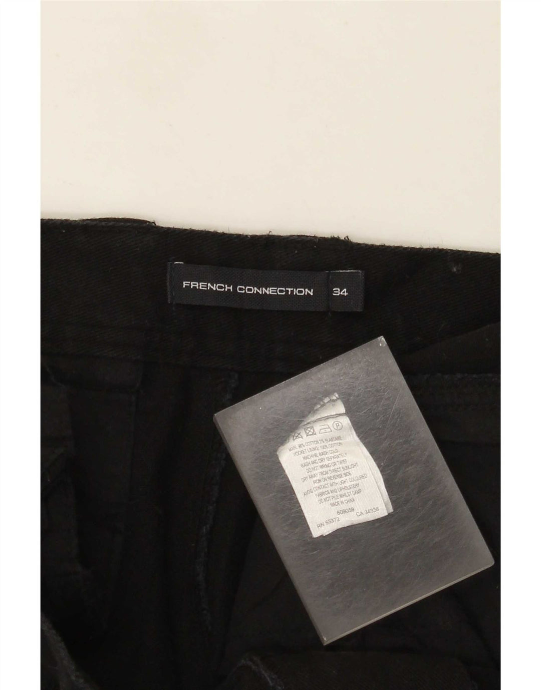 French Connection Mens Tapered Jeans W34 L27 Black Cotton