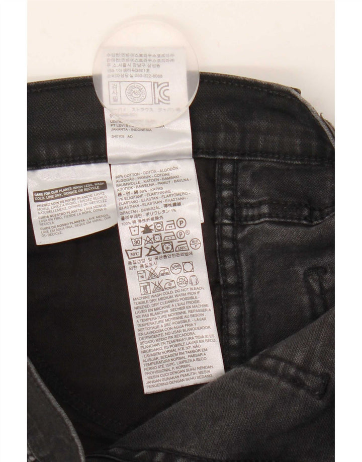Levi's Womens Slim Jeans W30 L29 Black Cotton