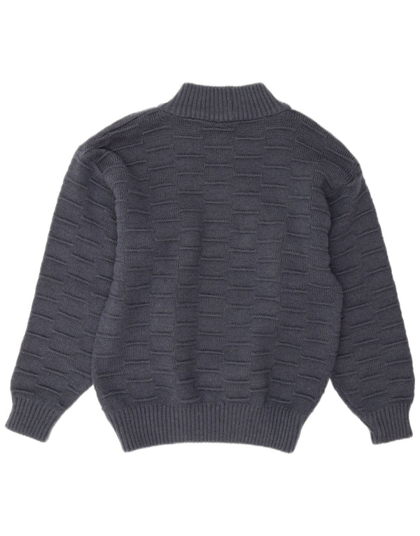 Vintage Mens Turtle Neck Jumper Sweater XL Navy Blue