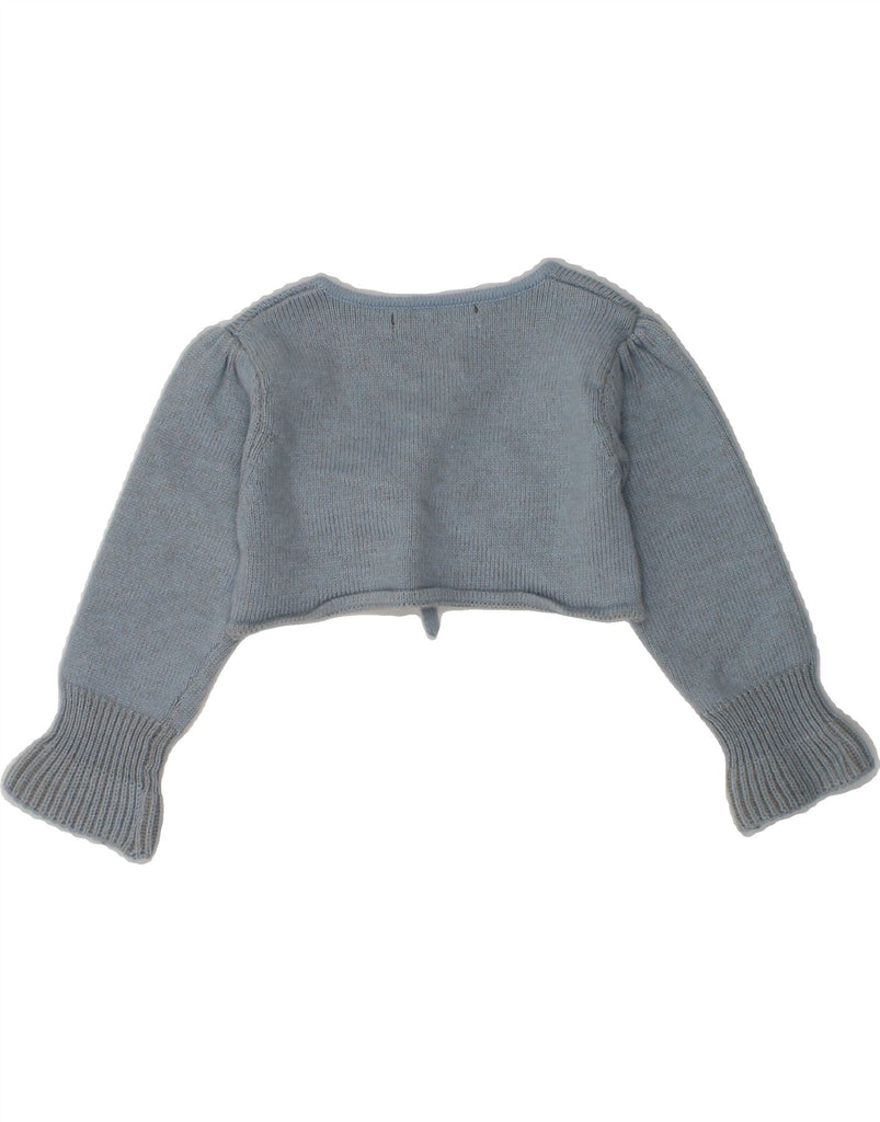 TRUSSARDI Baby Girls Bolero Cardigan Sweater 6-9 Months Blue Cashmere | Vintage Trussardi | Thrift | Second-Hand Trussardi | Used Clothing | Messina Hembry 