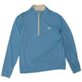 Adidas Mens Zip Neck Pullover Tracksuit Top Medium Blue Polyester