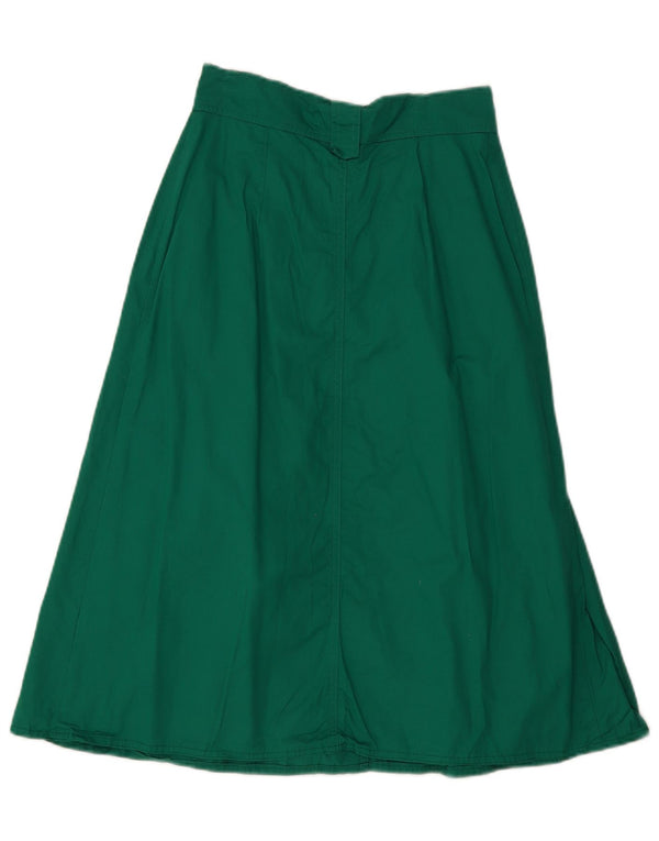 Prisma Womens High Waist A-Line Skirt UK 12 Medium W26 Green