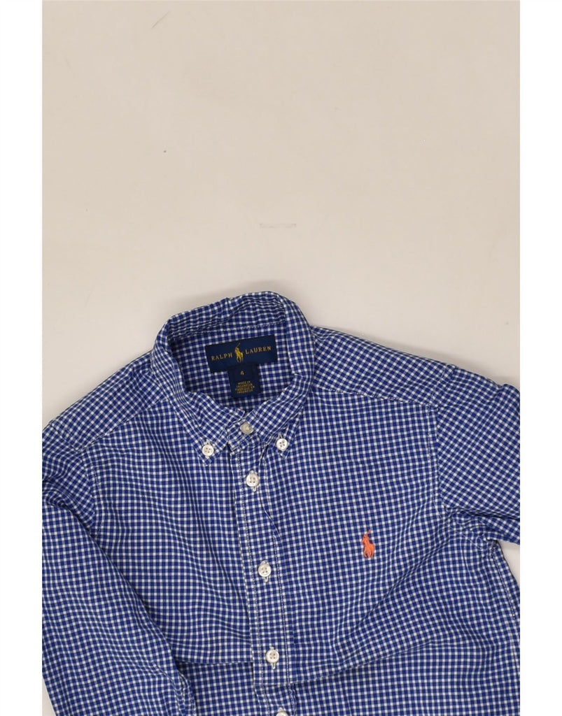 RALPH LAUREN Boys Shirt 3-4 Years Blue Check Cotton | Vintage Ralph Lauren | Thrift | Second-Hand Ralph Lauren | Used Clothing | Messina Hembry 