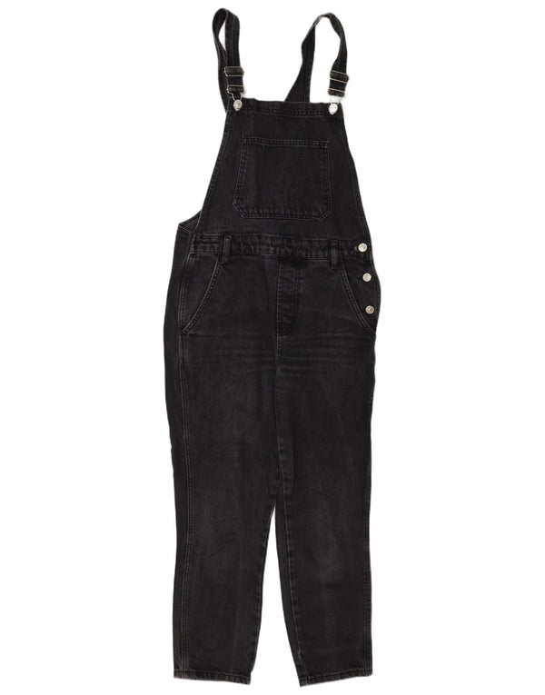 Topshop Womens Dungarees Slim Jeans UK 8 Small W27 L26 Grey Cotton
