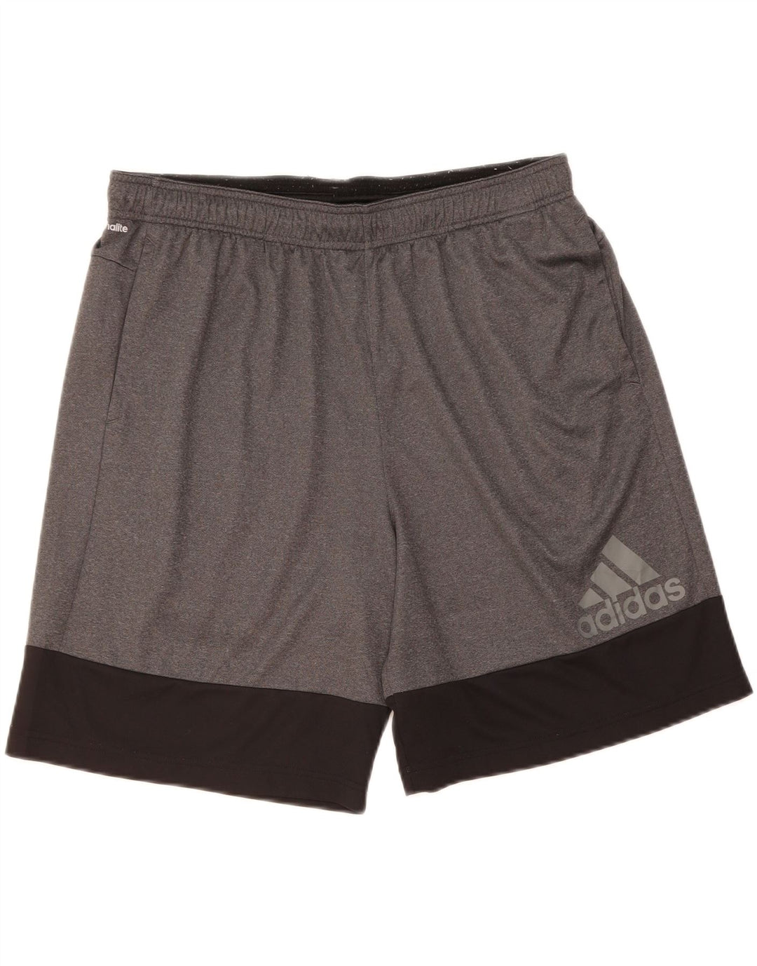 ADIDAS Mens Climalite Graphic Sport Shorts XL  Grey Colourblock Polyester