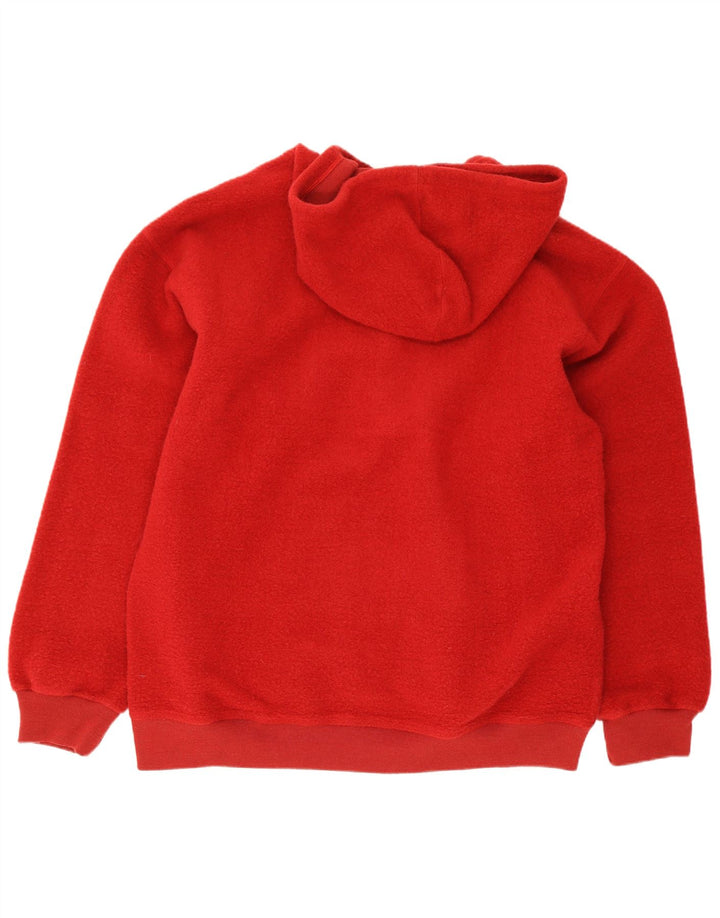 Jantzen Mens Hooded Button Neck Fleece Jumper Large Red