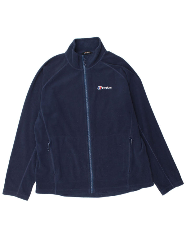 Berghaus Mens Fleece Jacket UK 40 Large Navy Blue Polyester