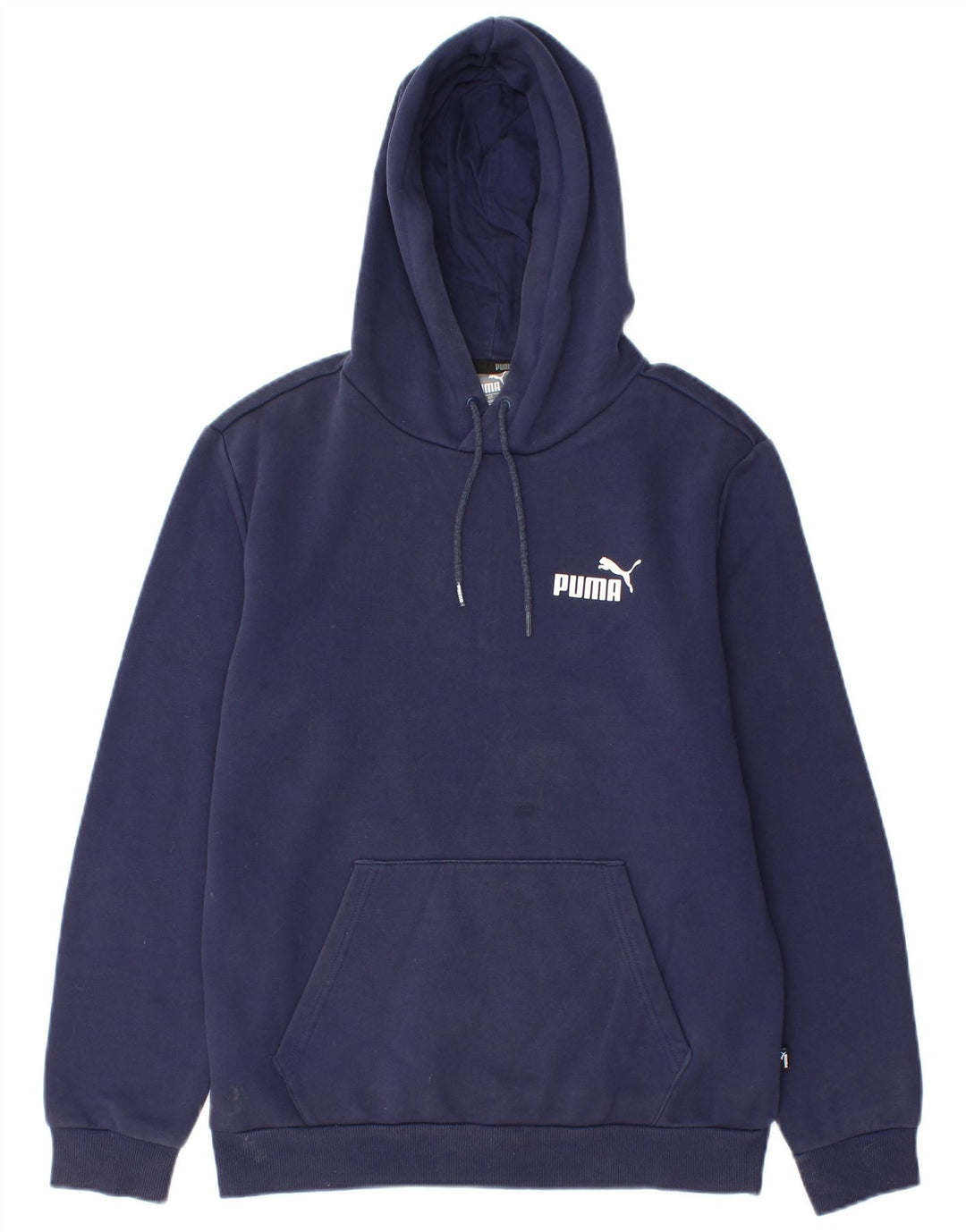 Puma Mens Hoodie Jumper Small Navy Blue Cotton