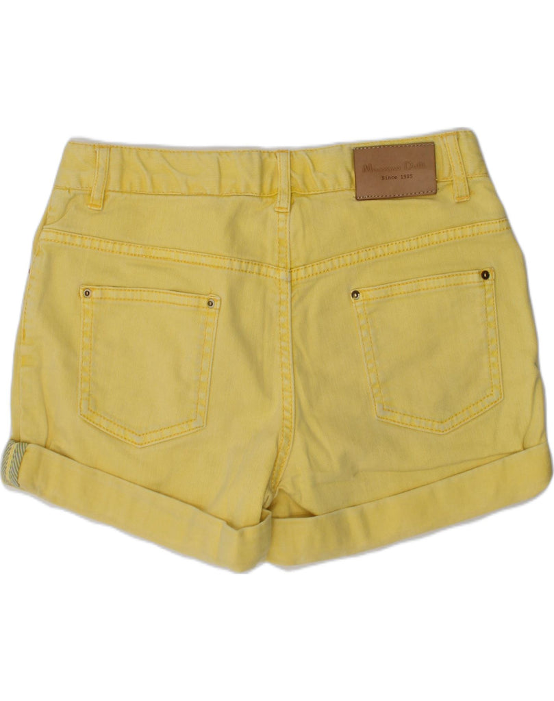 MASSIMO DUTTI Girls Denim Shorts 11-12 Years W26 Yellow Cotton | Vintage Massimo Dutti | Thrift | Second-Hand Massimo Dutti | Used Clothing | Messina Hembry 