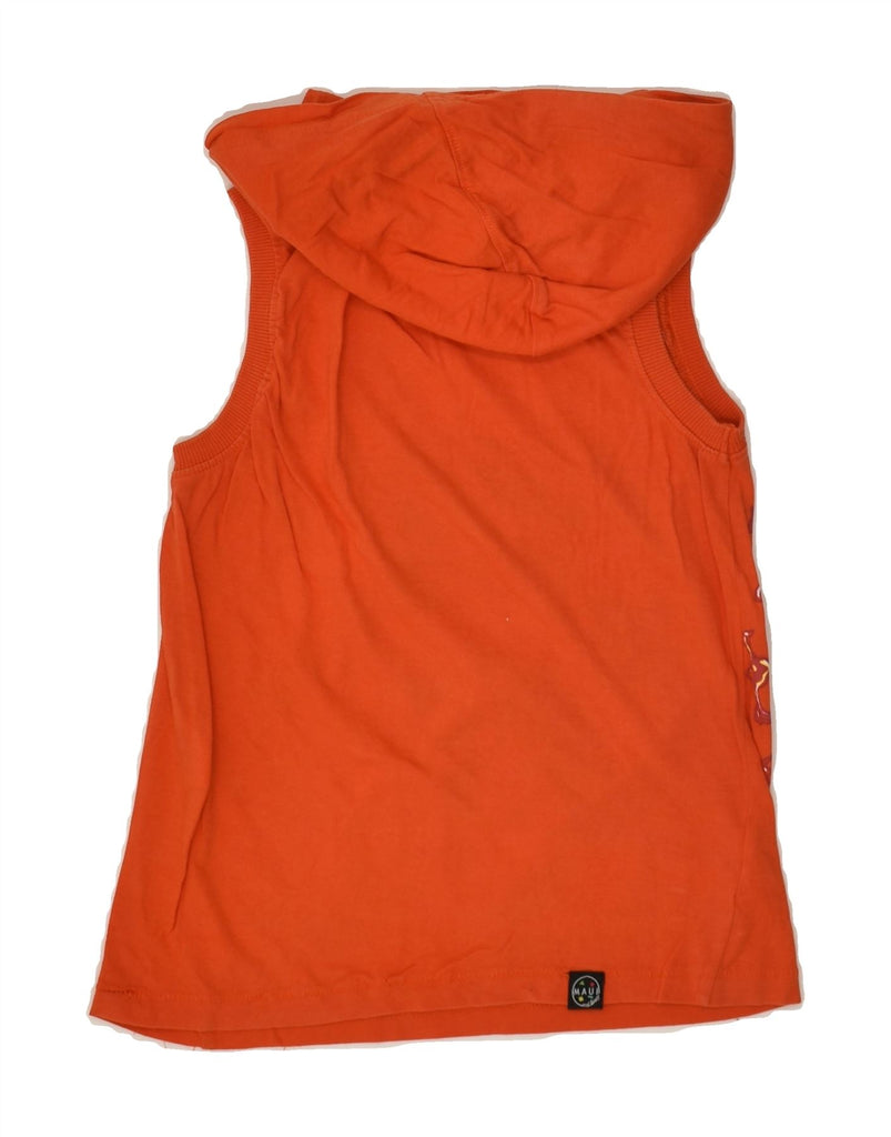 MAUI AND SONS Boys Hooded Graphic Vest Top 4-5 Years Orange | Vintage Maui and Sons | Thrift | Second-Hand Maui and Sons | Used Clothing | Messina Hembry 