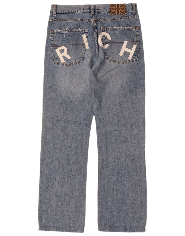 Richmond Mens Straight Jeans W32 L32 Blue Cotton