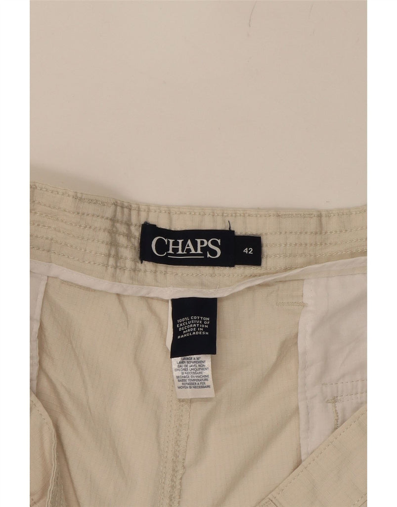 CHAPS Mens Cargo Shorts W42 XL Beige Cotton Vintage Chaps and Second-Hand Chaps from Messina Hembry 