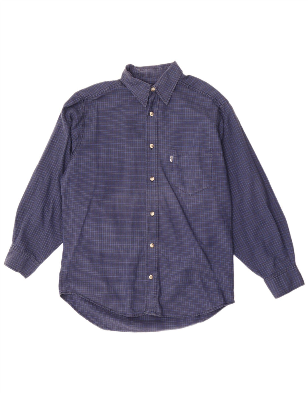 Levi's Mens Checked  Shirt Medium Blue Check Cotton