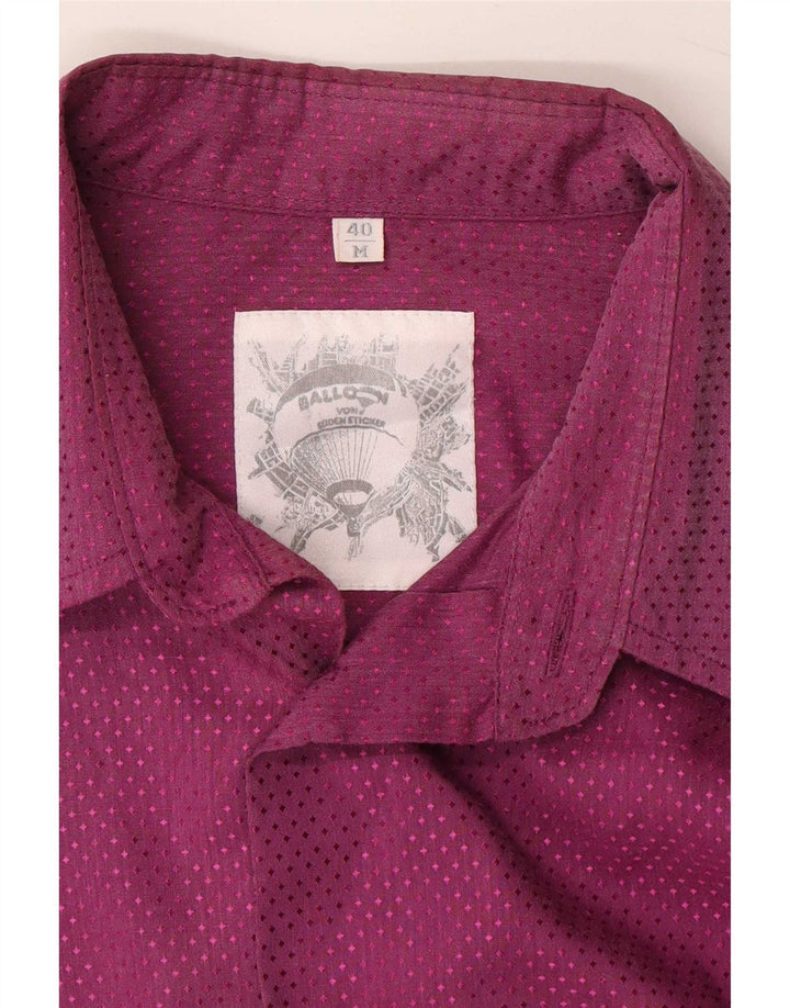Balloon Mens Shirt Size 40 Medium Maroon Spotted