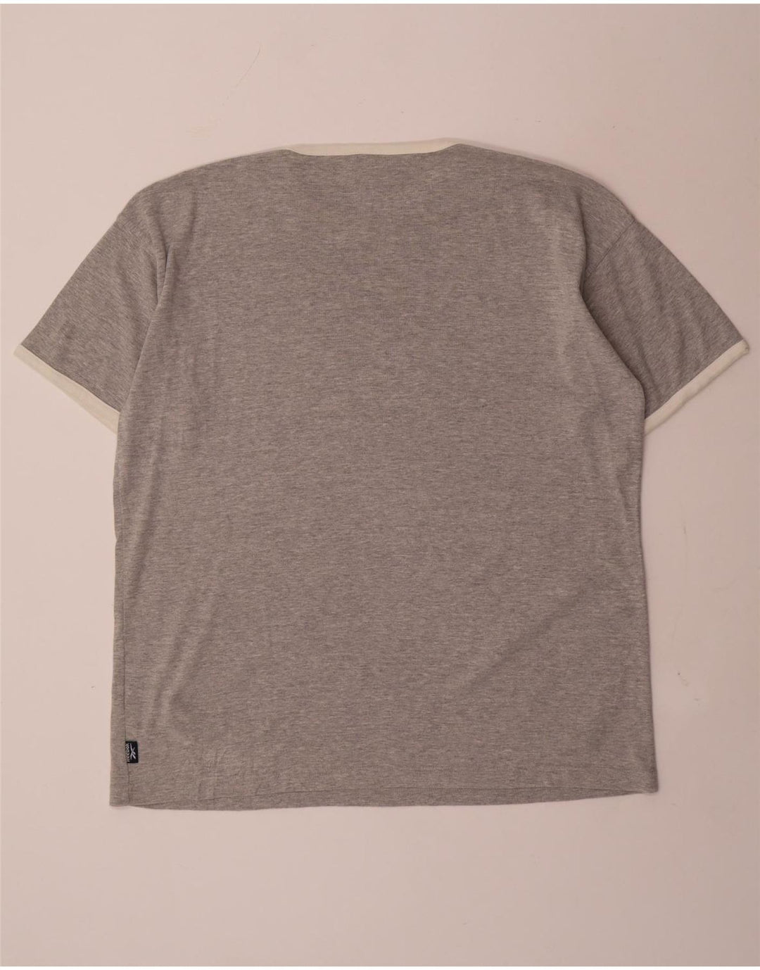 Reebok Mens T-Shirt Top XL Grey Cotton