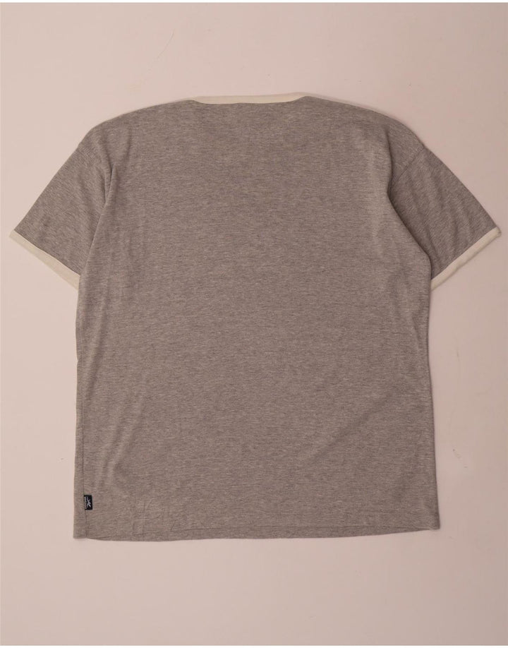 Reebok Mens T-Shirt Top XL Grey Cotton