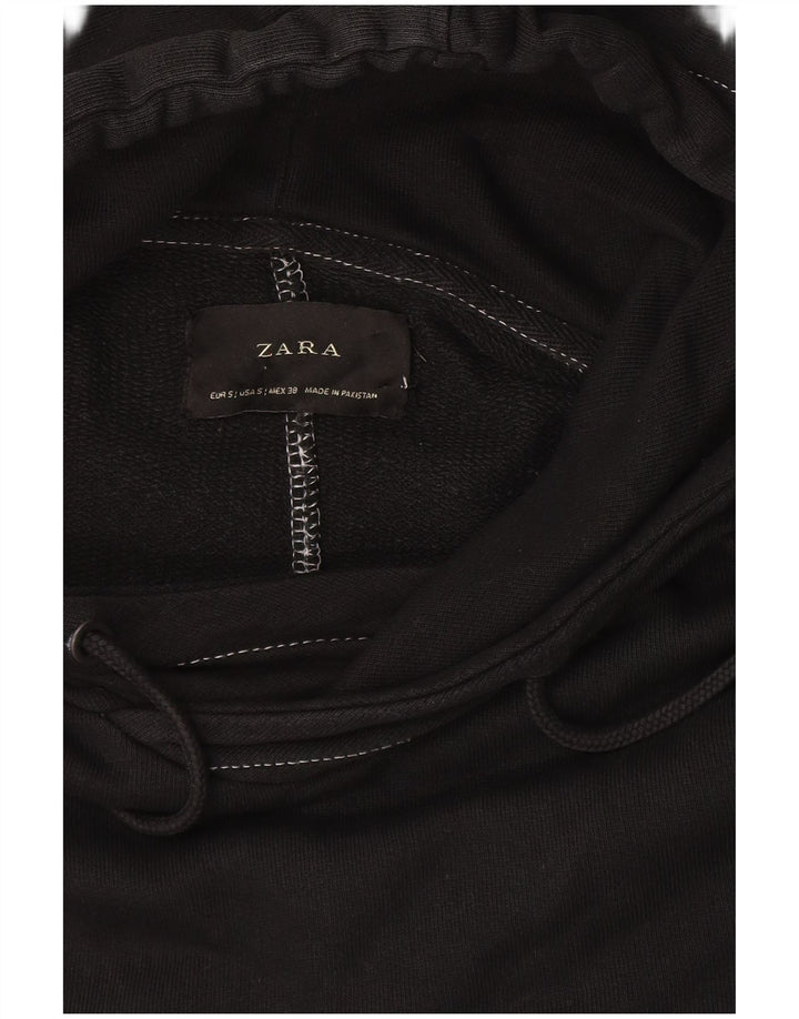 Zara Mens Hoodie Jumper Small Black