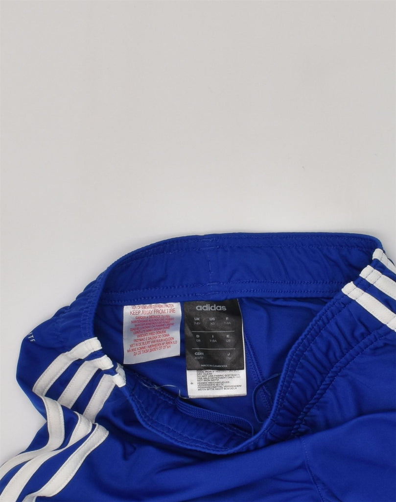 ADIDAS Boys Sport Shorts 7-8 Years Blue Polyester | Vintage Adidas | Thrift | Second-Hand Adidas | Used Clothing | Messina Hembry 