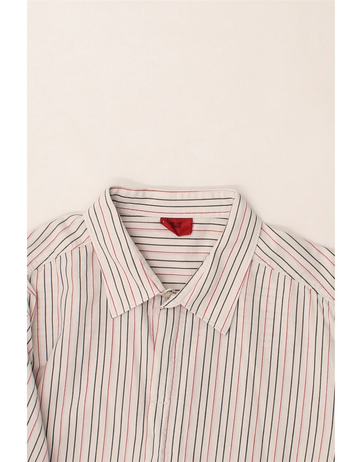 LEVI'S Mens Shirt XL White Striped Vintage Levi's and Second-Hand Levi's from Messina Hembry 