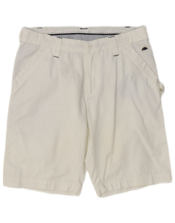 ELLESSE Mens Chino Shorts IT 48 Medium W32  White Cotton