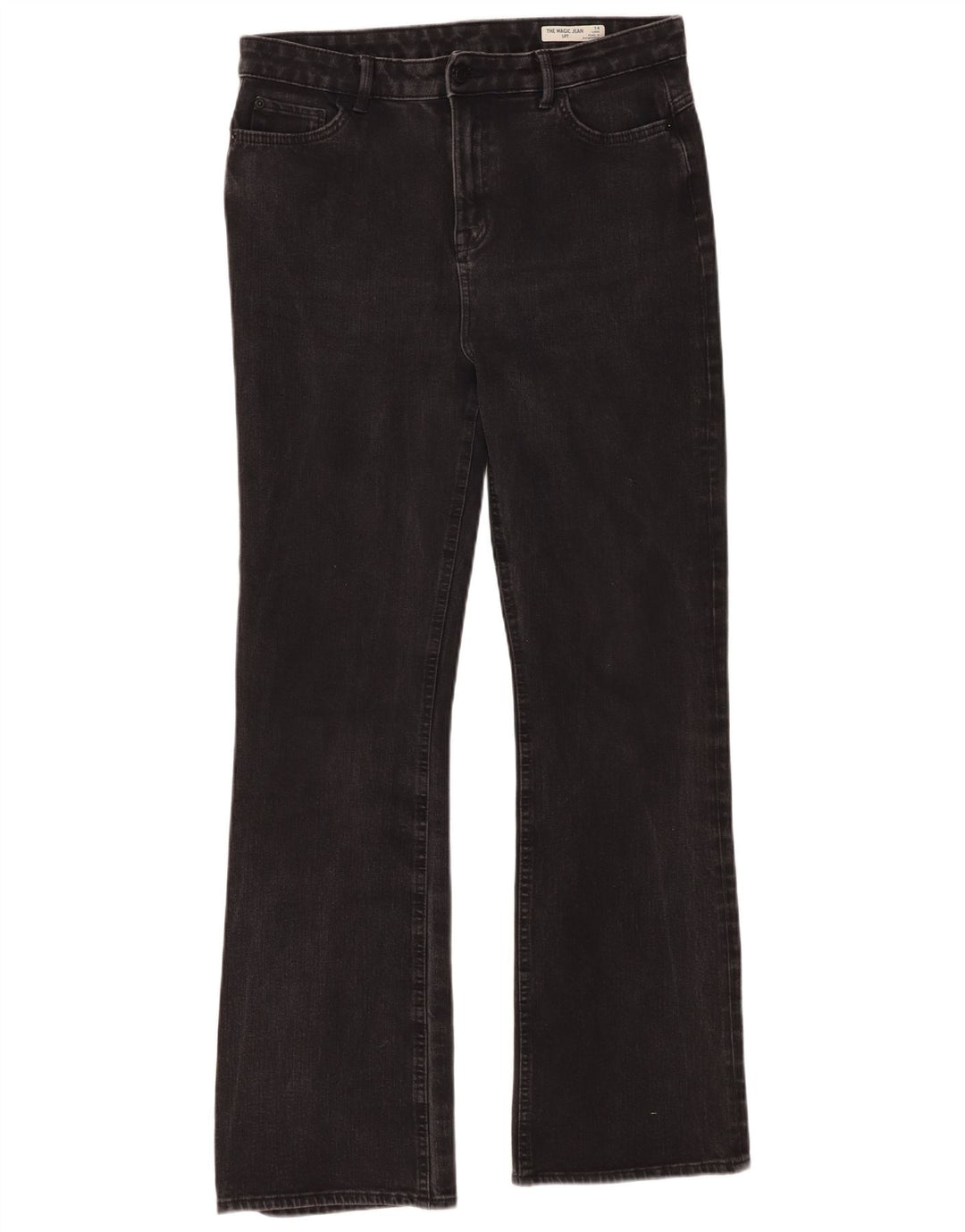 Marks & Spencer Womens Bootcut Jeans UK 14 Large W34 L31 Black Cotton