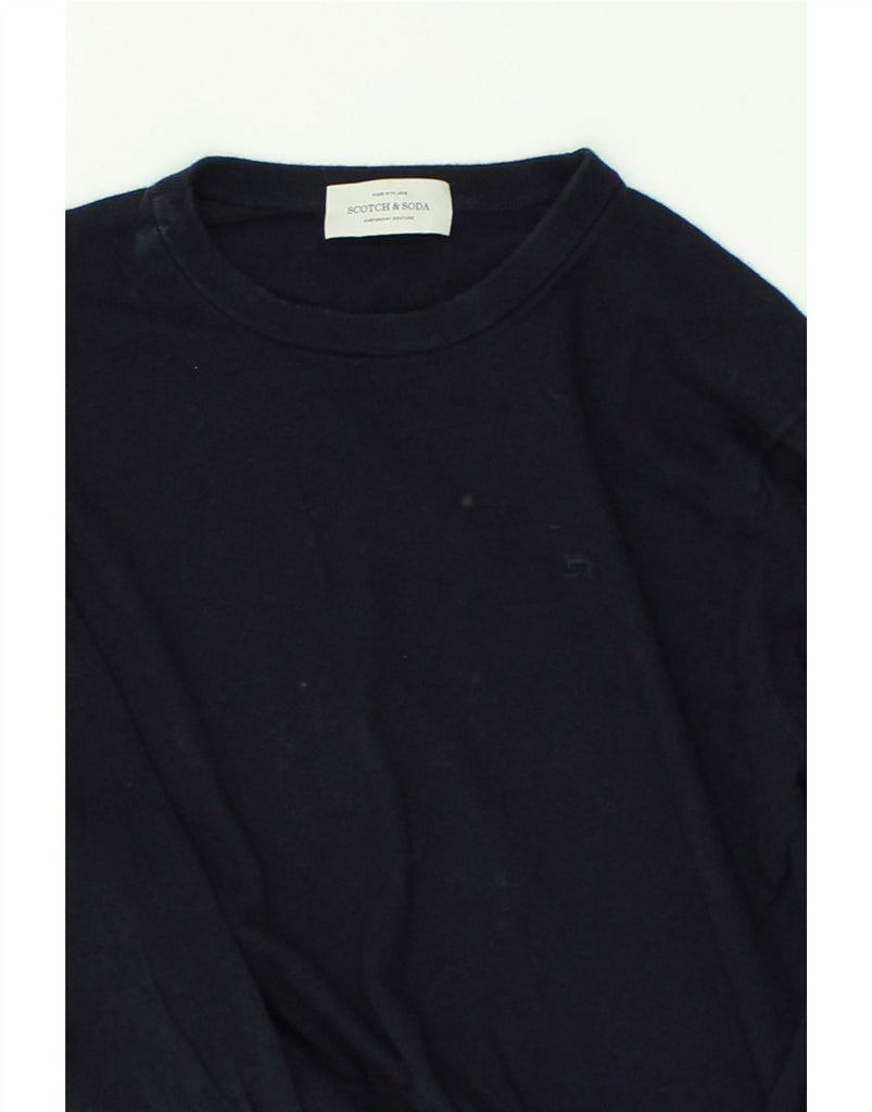 SCOTCH & SODA Mens Crew Neck Jumper Sweater Medium Navy Blue Cotton | Vintage Scotch & Soda | Thrift | Second-Hand Scotch & Soda | Used Clothing | Messina Hembry 