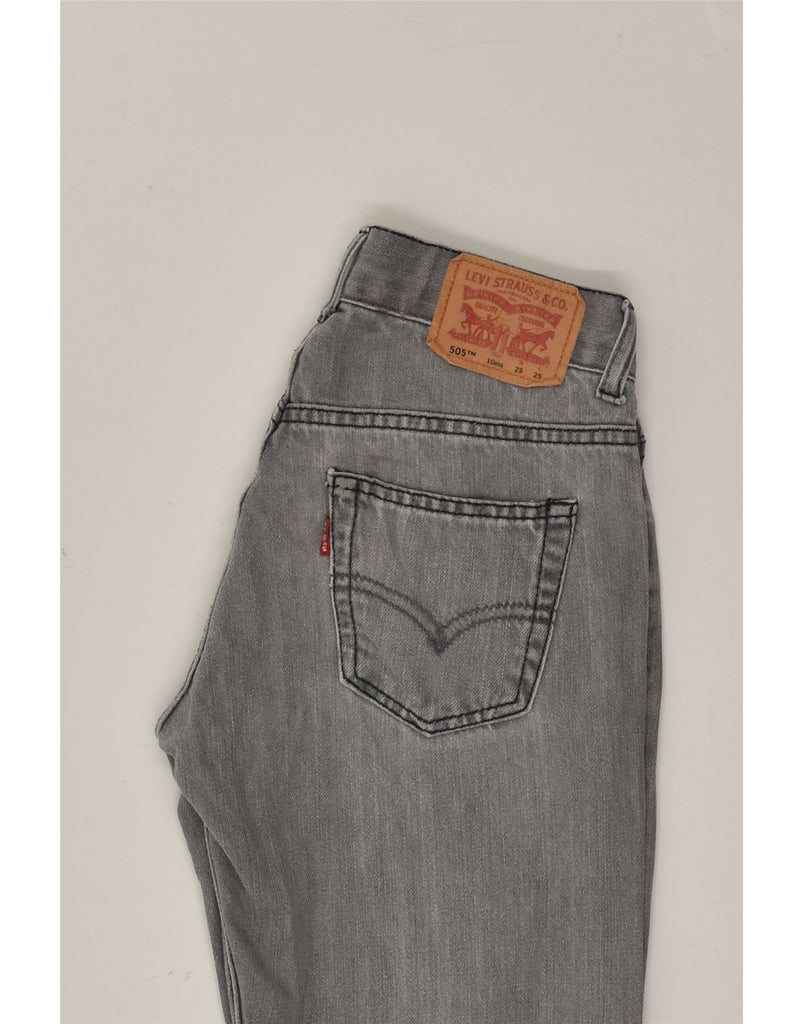 LEVI'S Boys 505 Regular Straight Jeans 9-10 Years W25 L25 Grey Cotton | Vintage Levi's | Thrift | Second-Hand Levi's | Used Clothing | Messina Hembry 