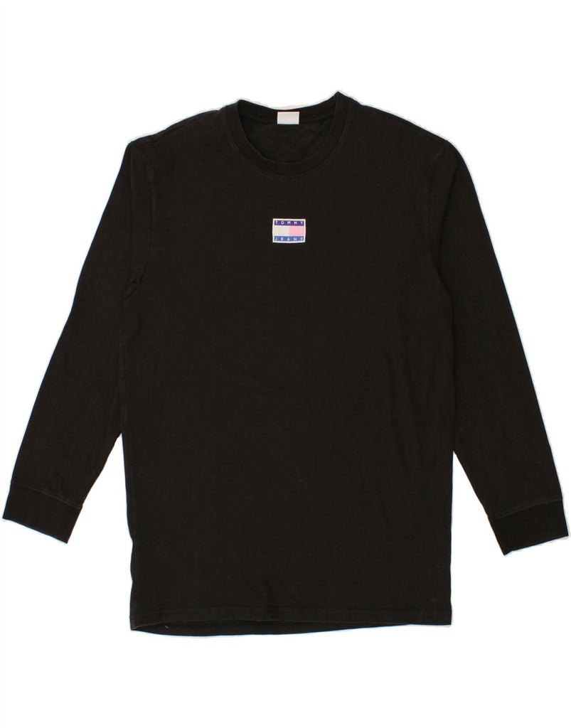 TOMMY HILFIGER Womens Sweatshirt Jumper UK 18 XL Black Cotton Vintage Tommy Hilfiger and Second-Hand Tommy Hilfiger from Messina Hembry 