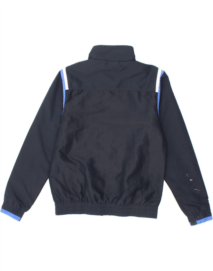 LOTTO Womens Crop Bomber Jacket UK 8 Small Navy Blue Striped Vintage Lotto and Second-Hand Lotto from Messina Hembry 