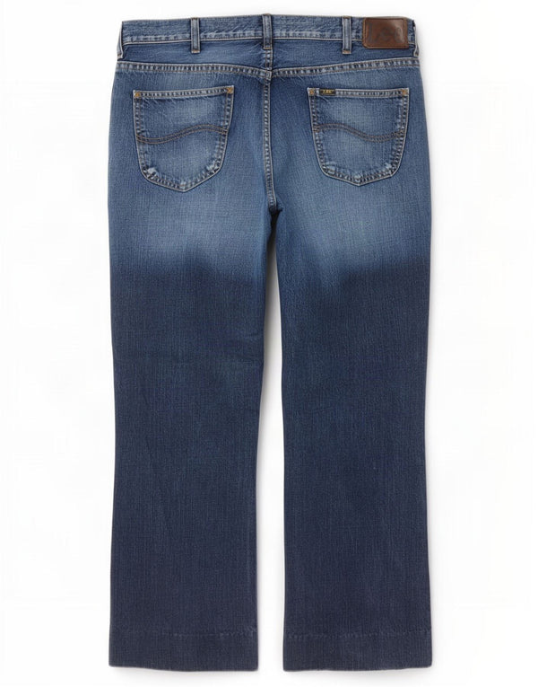 Lee Mens Denver Bootcut Jeans W38 L29 Navy Blue Cotton