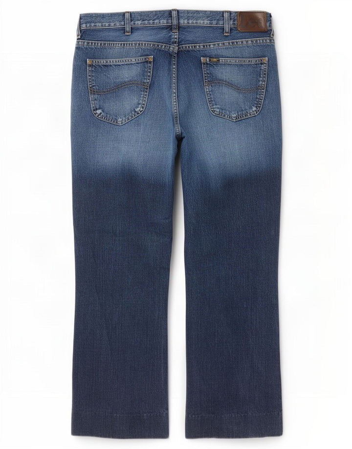 Lee Mens Denver Bootcut Jeans W38 L29 Navy Blue Cotton