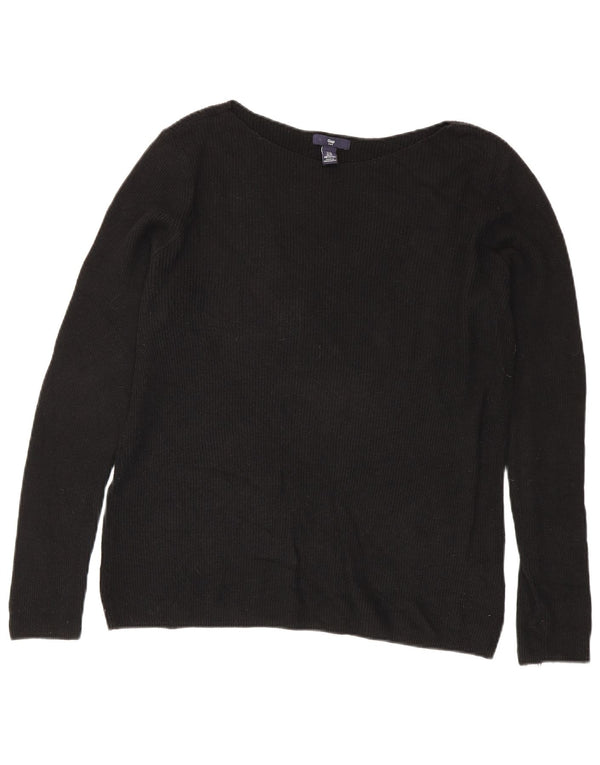 Gap Womens Boat Neck Jumper Sweater UK 18 XL Black Cotton