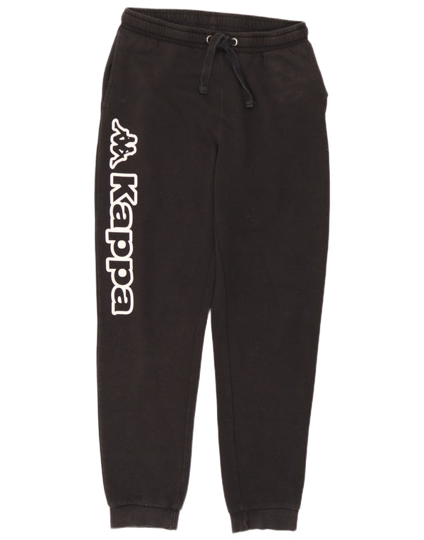 Kappa Womens Graphic Tracksuit Trousers Joggers UK 14 Medium  Black Cotton