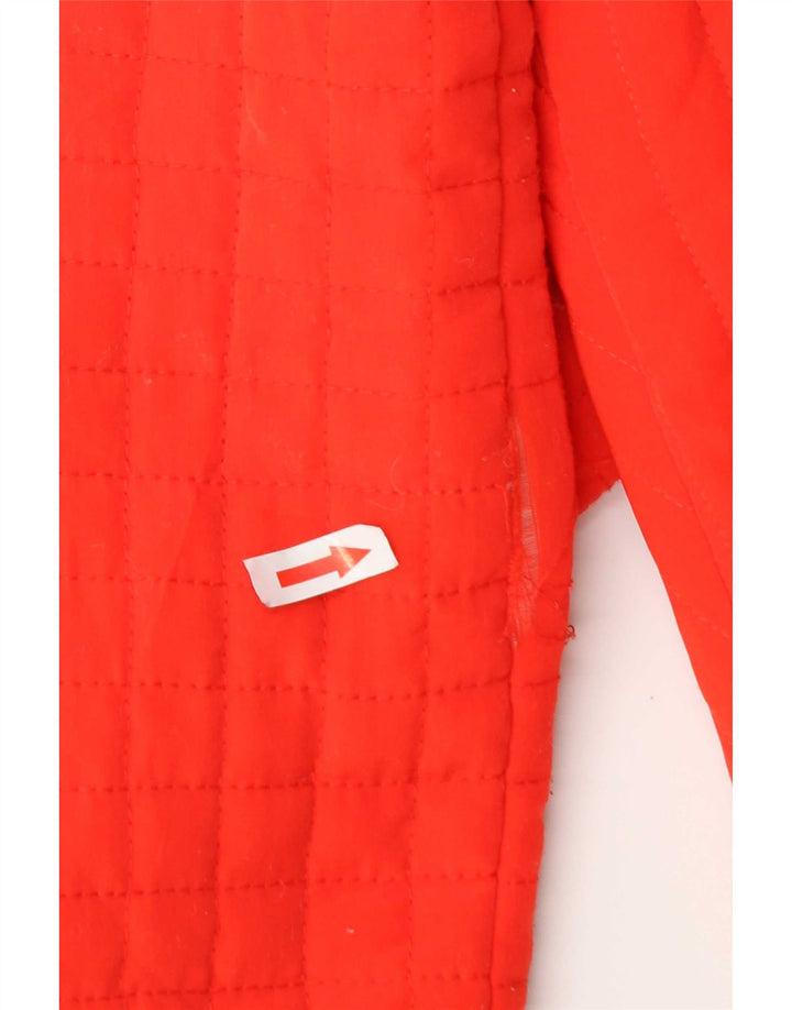 Zara Womens Trafaluc Quilted Jacket UK 16 Large Orange Polyester