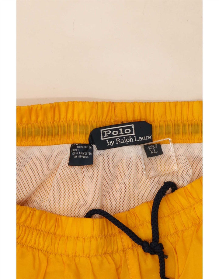 Polo Ralph Lauren Mens Swimming Shorts XL Yellow Polyester