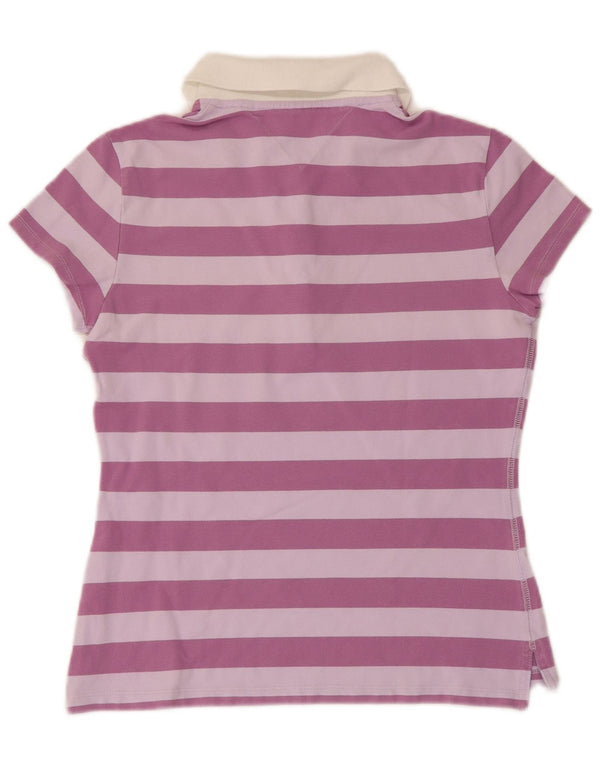Tommy Hilfiger Womens Rugby Polo Shirt UK 14 Large Purple Striped