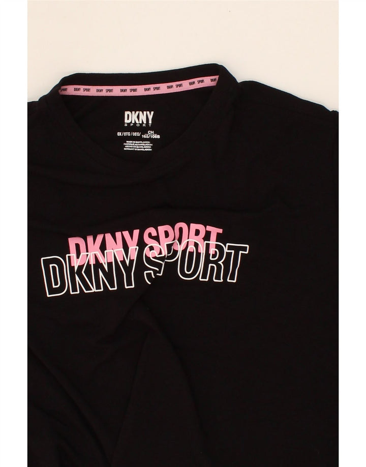 DKNY Mens Graphic T-Shirt Top Large Black Vintage Dkny and Second-Hand Dkny from Messina Hembry 