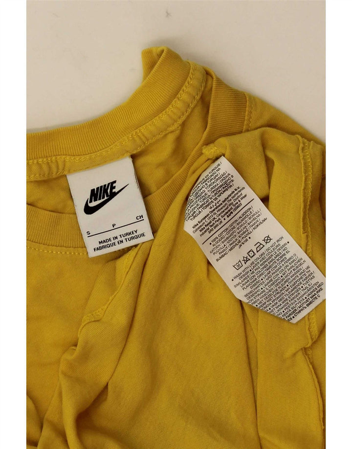 Nike Mens Graphic T-Shirt Top Small Yellow Cotton