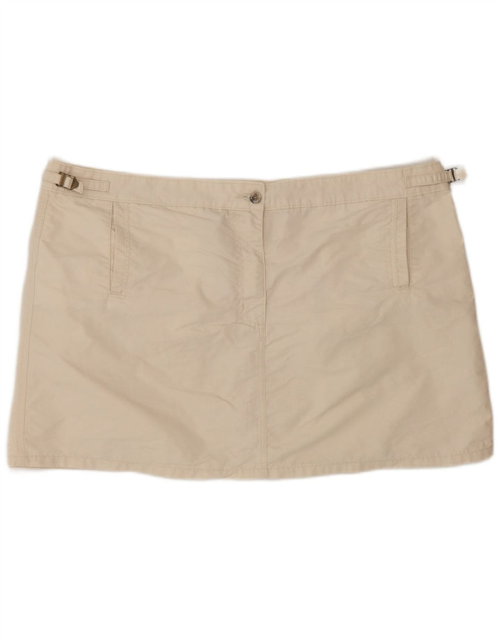 Wrangler Womens Mini Skirt W38 XL Beige Cotton