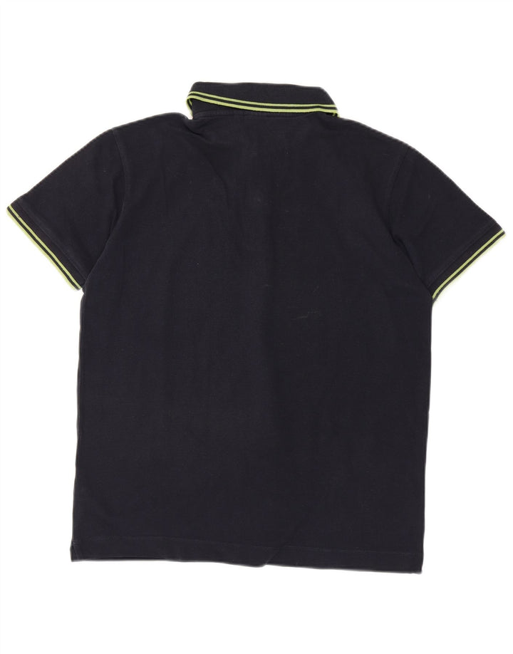 CALVIN KLEIN Mens Polo Shirt Medium Navy Blue Cotton