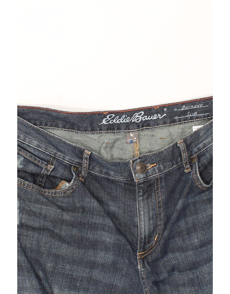 EDDIE BAUER Womens Boyfriend Slim Jeans US 14 XL W38 L32 Blue Cotton Vintage Eddie Bauer and Second-Hand Eddie Bauer from Messina Hembry 