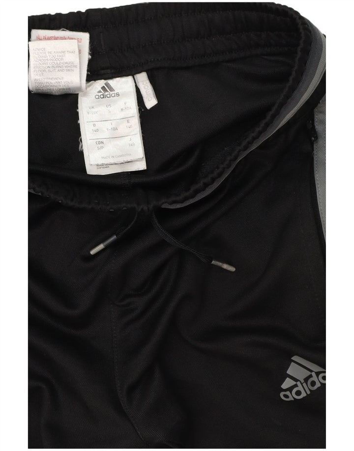 ADIDAS Boys Climacool Tracksuit Trousers 9-10 Years Black Polyester