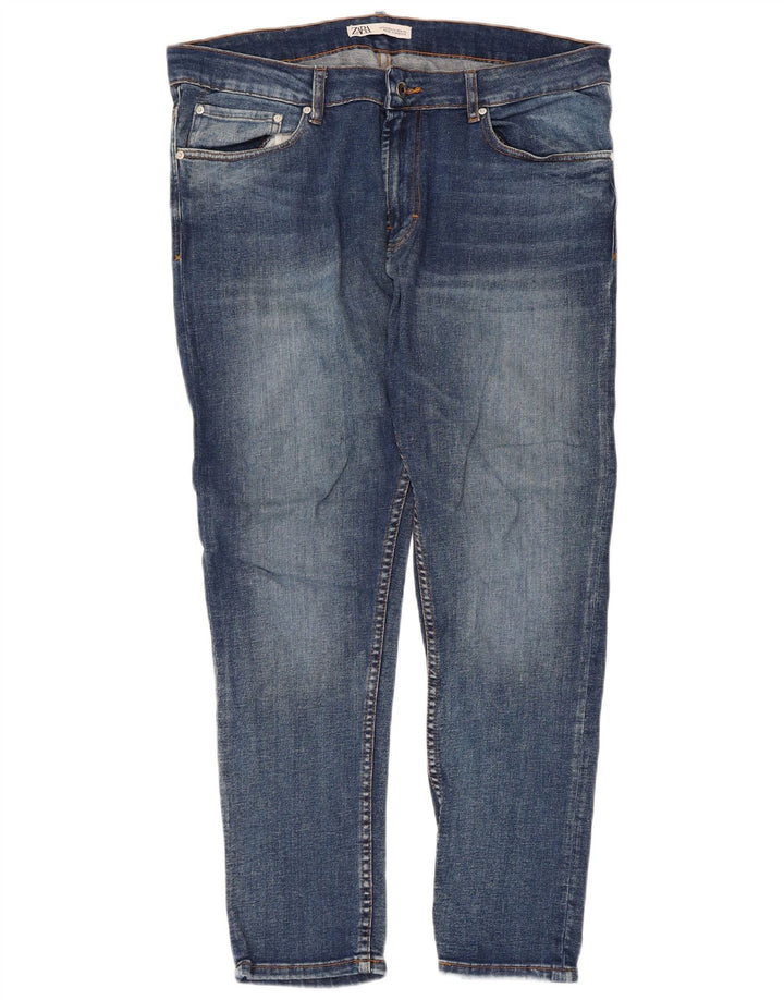 Zara Mens Slim Jeans EU 44 Large W34 L29 Blue Cotton