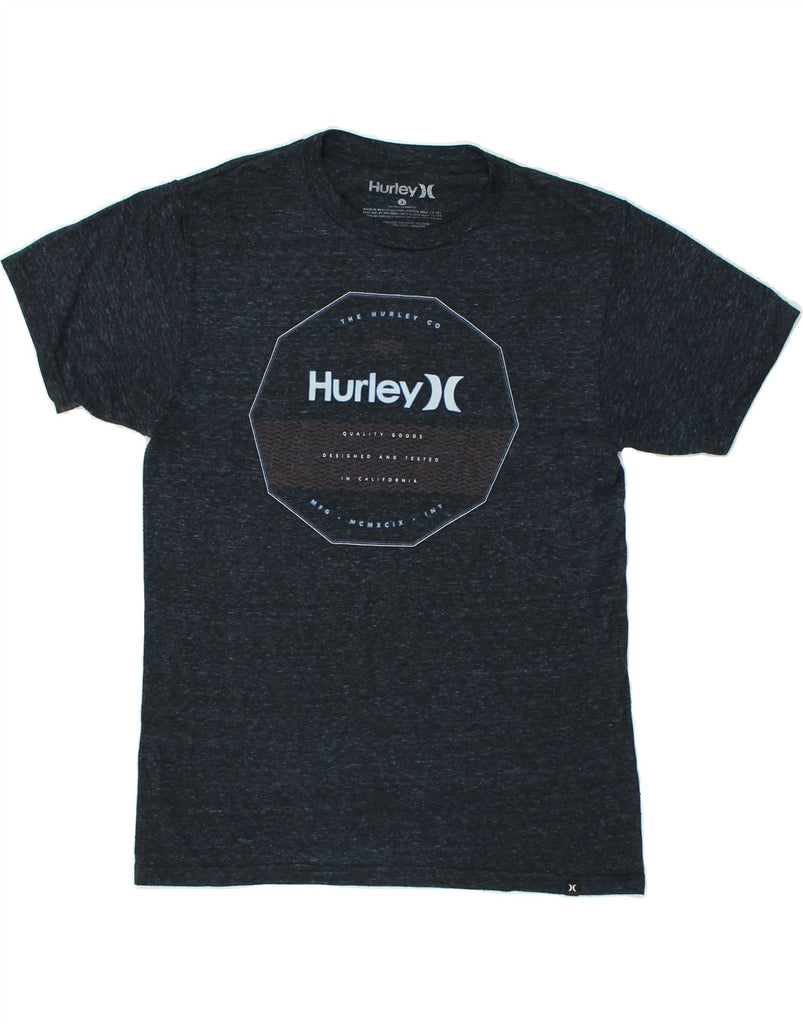 HURLEY Mens Graphic T-Shirt Top Small Navy Blue Flecked Cotton | Vintage Hurley | Thrift | Second-Hand Hurley | Used Clothing | Messina Hembry 